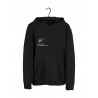 Pulover s kapuco v črni barvi "Where to next?" (unisex)